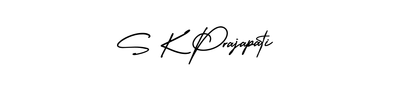 Make a beautiful signature design for name S K Prajapati. With this signature (AmerikaSignatureDemo-Regular) style, you can create a handwritten signature for free. S K Prajapati signature style 3 images and pictures png