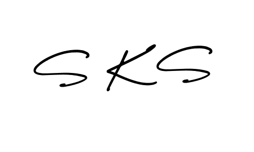 Design your own signature with our free online signature maker. With this signature software, you can create a handwritten (AmerikaSignatureDemo-Regular) signature for name S K S. S K S signature style 3 images and pictures png