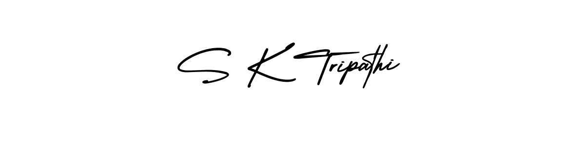 Use a signature maker to create a handwritten signature online. With this signature software, you can design (AmerikaSignatureDemo-Regular) your own signature for name S K Tripathi. S K Tripathi signature style 3 images and pictures png