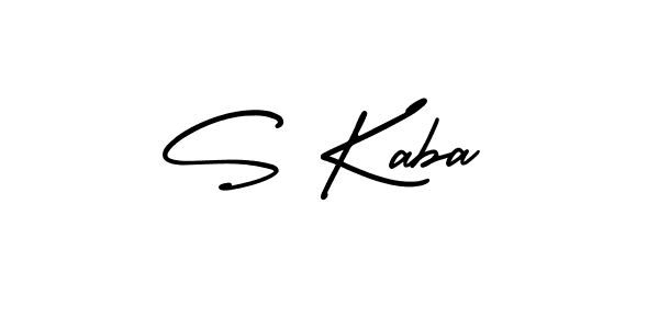 Create a beautiful signature design for name S Kaba. With this signature (AmerikaSignatureDemo-Regular) fonts, you can make a handwritten signature for free. S Kaba signature style 3 images and pictures png