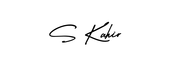 AmerikaSignatureDemo-Regular is a professional signature style that is perfect for those who want to add a touch of class to their signature. It is also a great choice for those who want to make their signature more unique. Get S Kahir name to fancy signature for free. S Kahir signature style 3 images and pictures png