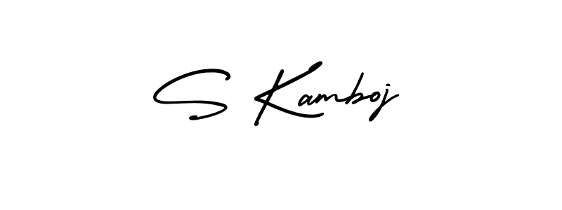 AmerikaSignatureDemo-Regular is a professional signature style that is perfect for those who want to add a touch of class to their signature. It is also a great choice for those who want to make their signature more unique. Get S Kamboj name to fancy signature for free. S Kamboj signature style 3 images and pictures png