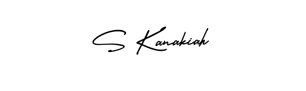 Create a beautiful signature design for name S Kanakiah. With this signature (AmerikaSignatureDemo-Regular) fonts, you can make a handwritten signature for free. S Kanakiah signature style 3 images and pictures png