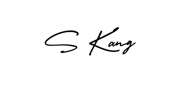 Use a signature maker to create a handwritten signature online. With this signature software, you can design (AmerikaSignatureDemo-Regular) your own signature for name S Kang. S Kang signature style 3 images and pictures png