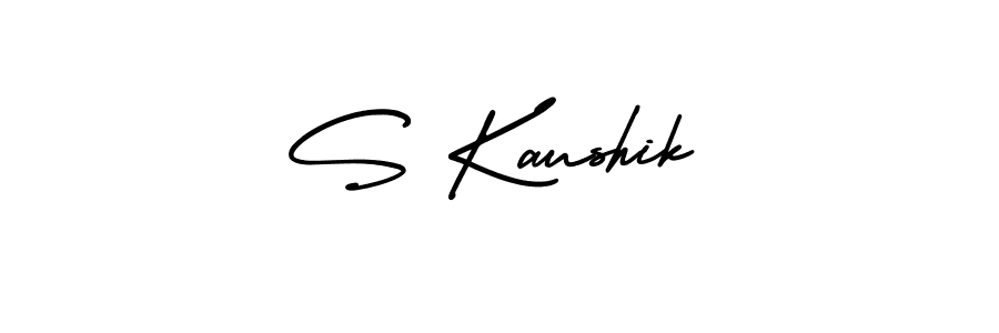 Create a beautiful signature design for name S Kaushik. With this signature (AmerikaSignatureDemo-Regular) fonts, you can make a handwritten signature for free. S Kaushik signature style 3 images and pictures png