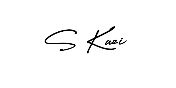 How to Draw S Kazi signature style? AmerikaSignatureDemo-Regular is a latest design signature styles for name S Kazi. S Kazi signature style 3 images and pictures png