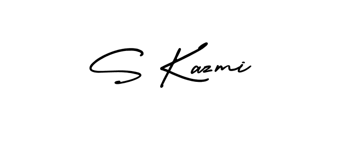This is the best signature style for the S Kazmi name. Also you like these signature font (AmerikaSignatureDemo-Regular). Mix name signature. S Kazmi signature style 3 images and pictures png