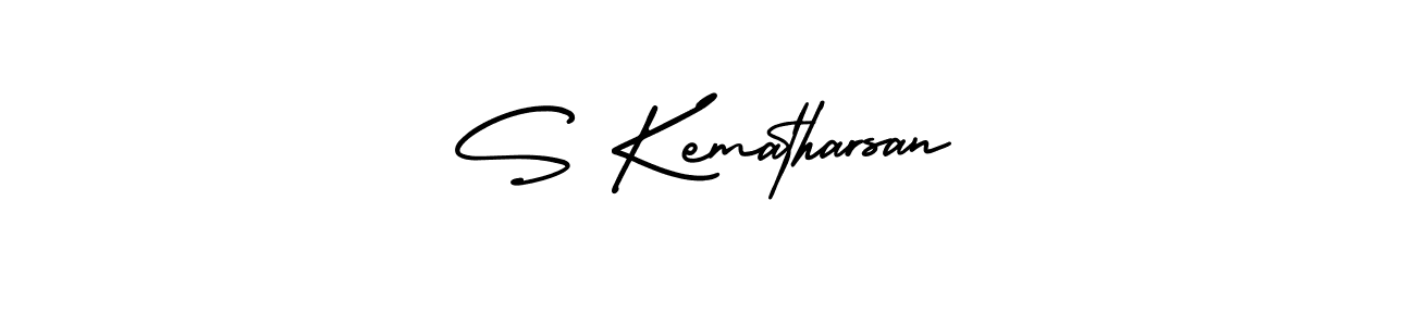 Create a beautiful signature design for name S Kematharsan. With this signature (AmerikaSignatureDemo-Regular) fonts, you can make a handwritten signature for free. S Kematharsan signature style 3 images and pictures png