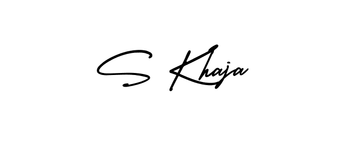 S Khaja stylish signature style. Best Handwritten Sign (AmerikaSignatureDemo-Regular) for my name. Handwritten Signature Collection Ideas for my name S Khaja. S Khaja signature style 3 images and pictures png