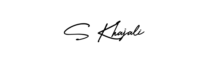 AmerikaSignatureDemo-Regular is a professional signature style that is perfect for those who want to add a touch of class to their signature. It is also a great choice for those who want to make their signature more unique. Get S Khajali name to fancy signature for free. S Khajali signature style 3 images and pictures png