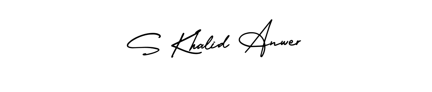 Also we have S Khalid Anwer name is the best signature style. Create professional handwritten signature collection using AmerikaSignatureDemo-Regular autograph style. S Khalid Anwer signature style 3 images and pictures png
