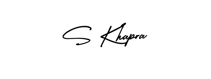 You should practise on your own different ways (AmerikaSignatureDemo-Regular) to write your name (S Khapra) in signature. don't let someone else do it for you. S Khapra signature style 3 images and pictures png