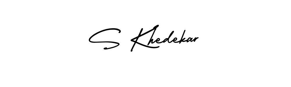 Design your own signature with our free online signature maker. With this signature software, you can create a handwritten (AmerikaSignatureDemo-Regular) signature for name S Khedekar. S Khedekar signature style 3 images and pictures png