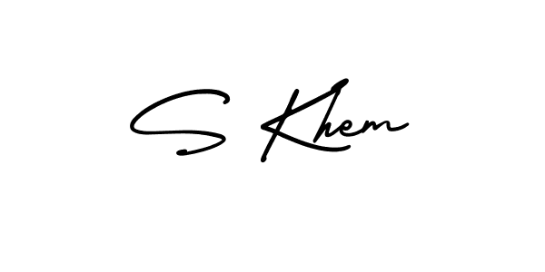 Similarly AmerikaSignatureDemo-Regular is the best handwritten signature design. Signature creator online .You can use it as an online autograph creator for name S Khem. S Khem signature style 3 images and pictures png