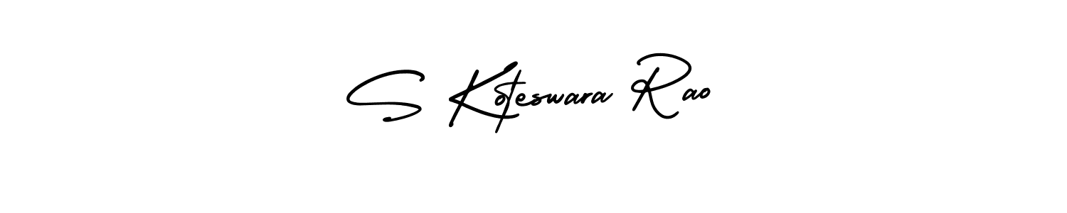 Use a signature maker to create a handwritten signature online. With this signature software, you can design (AmerikaSignatureDemo-Regular) your own signature for name S Koteswara Rao. S Koteswara Rao signature style 3 images and pictures png