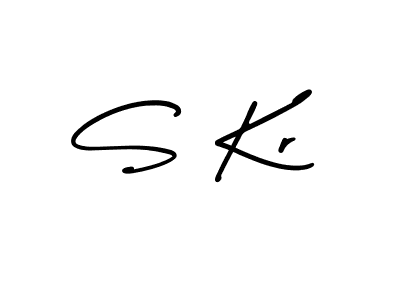 Make a beautiful signature design for name S Kr. Use this online signature maker to create a handwritten signature for free. S Kr signature style 3 images and pictures png