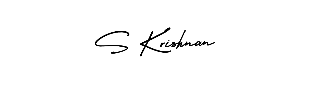 Create a beautiful signature design for name S Krishnan. With this signature (AmerikaSignatureDemo-Regular) fonts, you can make a handwritten signature for free. S Krishnan signature style 3 images and pictures png