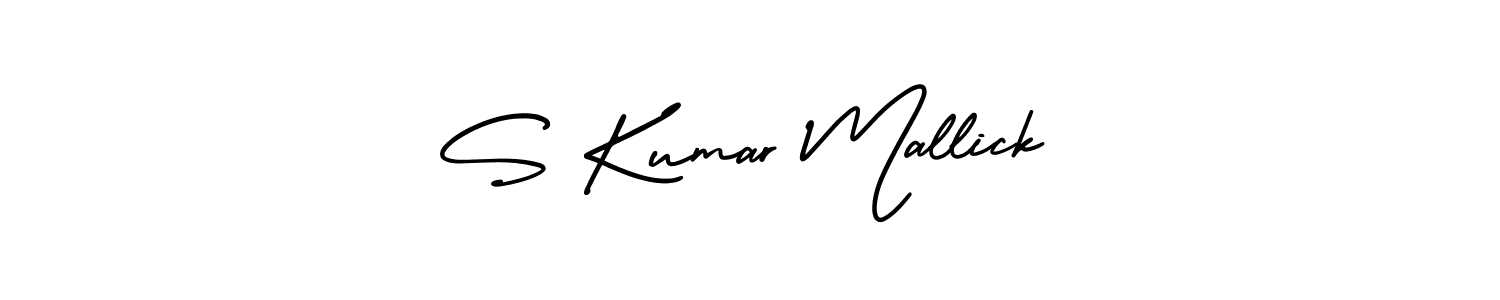 S Kumar Mallick stylish signature style. Best Handwritten Sign (AmerikaSignatureDemo-Regular) for my name. Handwritten Signature Collection Ideas for my name S Kumar Mallick. S Kumar Mallick signature style 3 images and pictures png