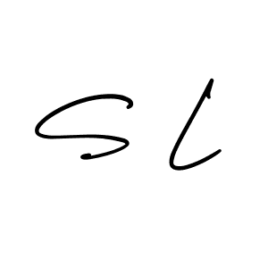 You should practise on your own different ways (AmerikaSignatureDemo-Regular) to write your name (S L) in signature. don't let someone else do it for you. S L signature style 3 images and pictures png