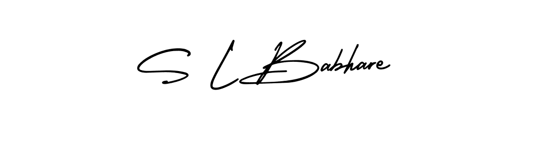 How to make S L Babhare signature? AmerikaSignatureDemo-Regular is a professional autograph style. Create handwritten signature for S L Babhare name. S L Babhare signature style 3 images and pictures png