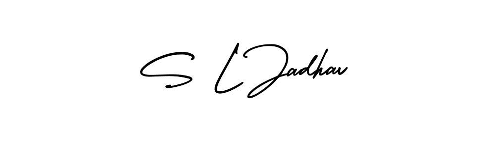 Design your own signature with our free online signature maker. With this signature software, you can create a handwritten (AmerikaSignatureDemo-Regular) signature for name S L Jadhav. S L Jadhav signature style 3 images and pictures png