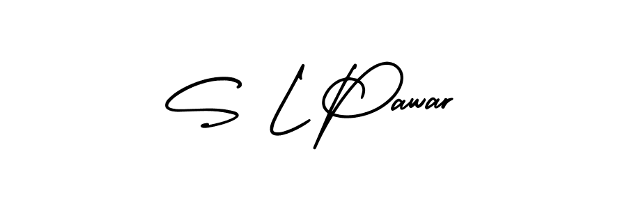 Use a signature maker to create a handwritten signature online. With this signature software, you can design (AmerikaSignatureDemo-Regular) your own signature for name S L Pawar. S L Pawar signature style 3 images and pictures png