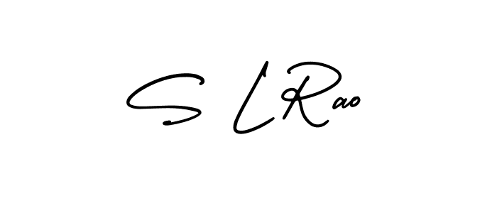 Make a beautiful signature design for name S L Rao. With this signature (AmerikaSignatureDemo-Regular) style, you can create a handwritten signature for free. S L Rao signature style 3 images and pictures png