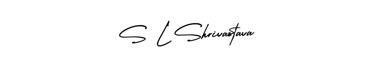 How to Draw S L Shrivastava signature style? AmerikaSignatureDemo-Regular is a latest design signature styles for name S L Shrivastava. S L Shrivastava signature style 3 images and pictures png