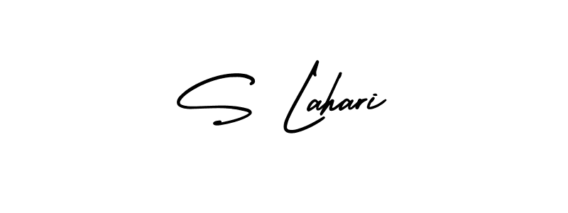 How to make S Lahari signature? AmerikaSignatureDemo-Regular is a professional autograph style. Create handwritten signature for S Lahari name. S Lahari signature style 3 images and pictures png