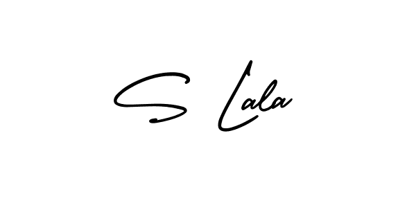 Make a beautiful signature design for name S Lala. With this signature (AmerikaSignatureDemo-Regular) style, you can create a handwritten signature for free. S Lala signature style 3 images and pictures png