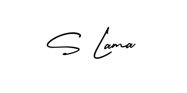 How to Draw S Lama signature style? AmerikaSignatureDemo-Regular is a latest design signature styles for name S Lama. S Lama signature style 3 images and pictures png