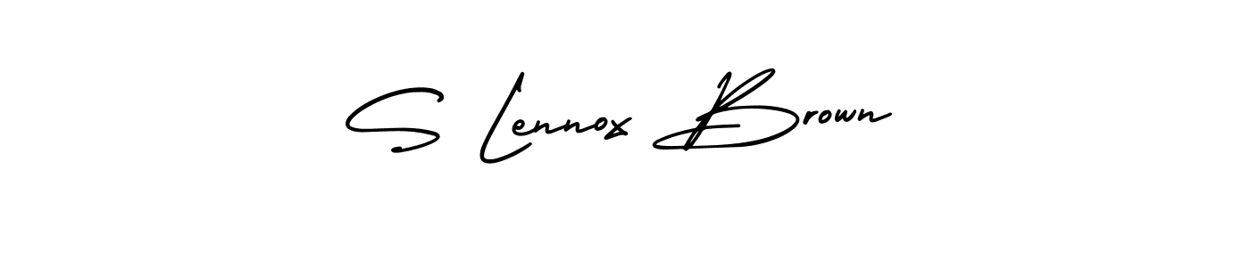 Make a beautiful signature design for name S Lennox Brown. With this signature (AmerikaSignatureDemo-Regular) style, you can create a handwritten signature for free. S Lennox Brown signature style 3 images and pictures png