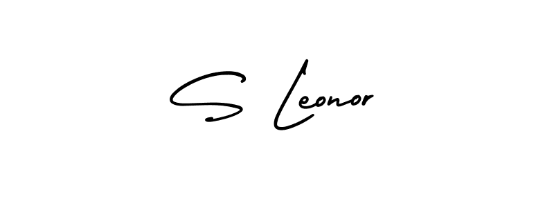 S Leonor stylish signature style. Best Handwritten Sign (AmerikaSignatureDemo-Regular) for my name. Handwritten Signature Collection Ideas for my name S Leonor. S Leonor signature style 3 images and pictures png