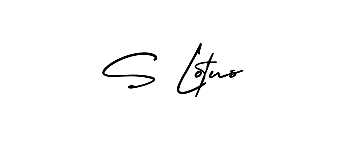 Use a signature maker to create a handwritten signature online. With this signature software, you can design (AmerikaSignatureDemo-Regular) your own signature for name S Lotus. S Lotus signature style 3 images and pictures png