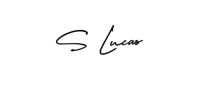 Make a beautiful signature design for name S Lucas. With this signature (AmerikaSignatureDemo-Regular) style, you can create a handwritten signature for free. S Lucas signature style 3 images and pictures png