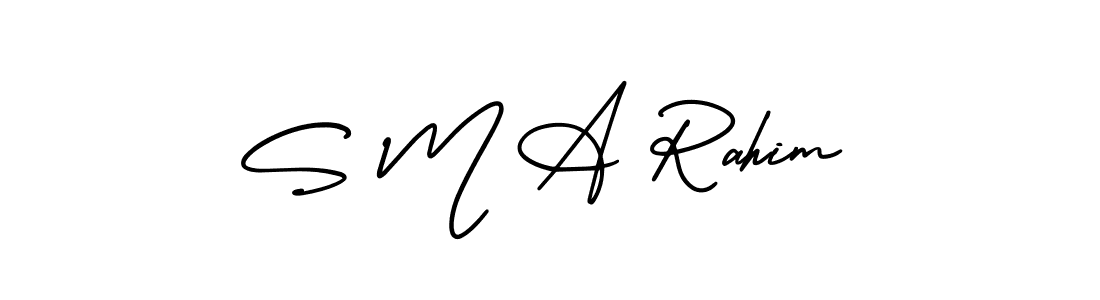 Make a beautiful signature design for name S M A Rahim. With this signature (AmerikaSignatureDemo-Regular) style, you can create a handwritten signature for free. S M A Rahim signature style 3 images and pictures png