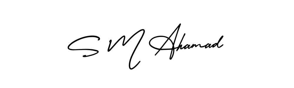 You can use this online signature creator to create a handwritten signature for the name S M Ahamad. This is the best online autograph maker. S M Ahamad signature style 3 images and pictures png