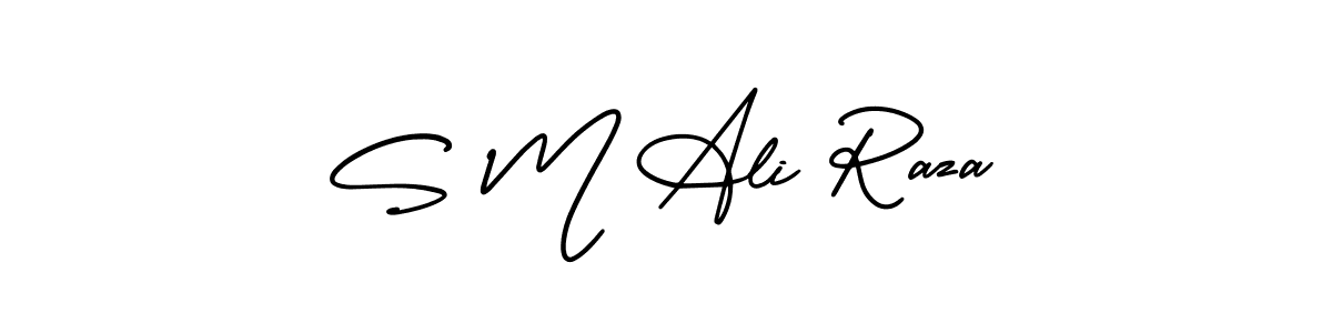Also You can easily find your signature by using the search form. We will create S M Ali Raza name handwritten signature images for you free of cost using AmerikaSignatureDemo-Regular sign style. S M Ali Raza signature style 3 images and pictures png