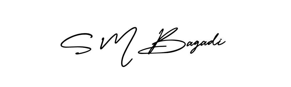 How to Draw S M Bagadi signature style? AmerikaSignatureDemo-Regular is a latest design signature styles for name S M Bagadi. S M Bagadi signature style 3 images and pictures png