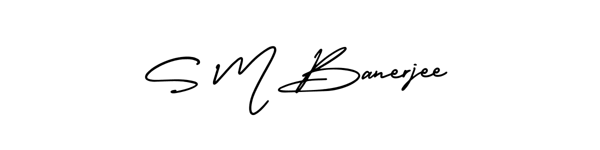 Best and Professional Signature Style for S M Banerjee. AmerikaSignatureDemo-Regular Best Signature Style Collection. S M Banerjee signature style 3 images and pictures png