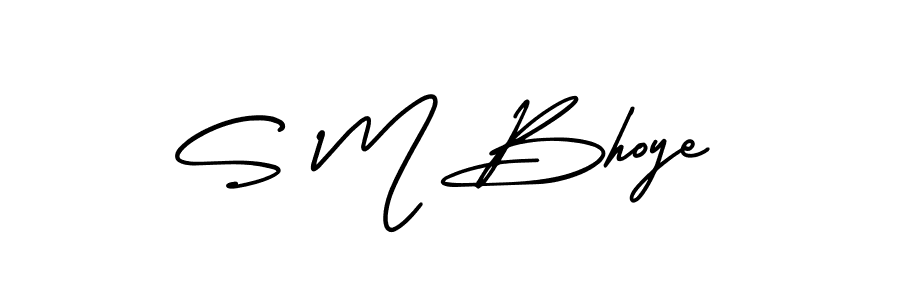 Similarly AmerikaSignatureDemo-Regular is the best handwritten signature design. Signature creator online .You can use it as an online autograph creator for name S M Bhoye. S M Bhoye signature style 3 images and pictures png