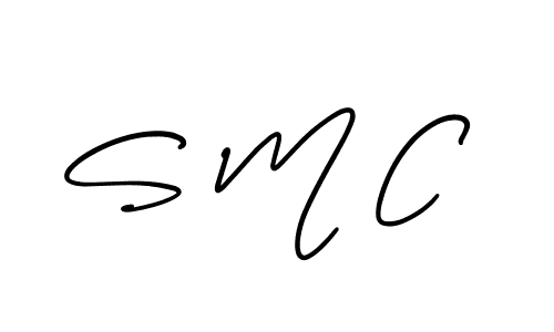 How to make S M C name signature. Use AmerikaSignatureDemo-Regular style for creating short signs online. This is the latest handwritten sign. S M C signature style 3 images and pictures png