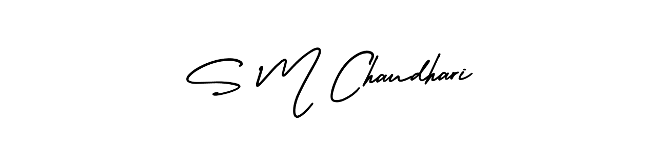 Design your own signature with our free online signature maker. With this signature software, you can create a handwritten (AmerikaSignatureDemo-Regular) signature for name S M Chaudhari. S M Chaudhari signature style 3 images and pictures png