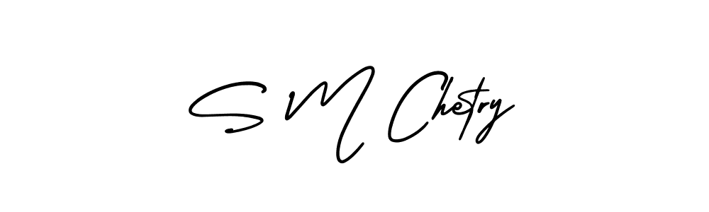 How to make S M Chetry signature? AmerikaSignatureDemo-Regular is a professional autograph style. Create handwritten signature for S M Chetry name. S M Chetry signature style 3 images and pictures png