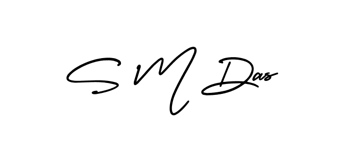 How to make S M Das name signature. Use AmerikaSignatureDemo-Regular style for creating short signs online. This is the latest handwritten sign. S M Das signature style 3 images and pictures png