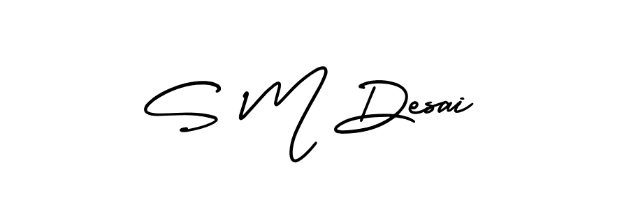 Make a short S M Desai signature style. Manage your documents anywhere anytime using AmerikaSignatureDemo-Regular. Create and add eSignatures, submit forms, share and send files easily. S M Desai signature style 3 images and pictures png