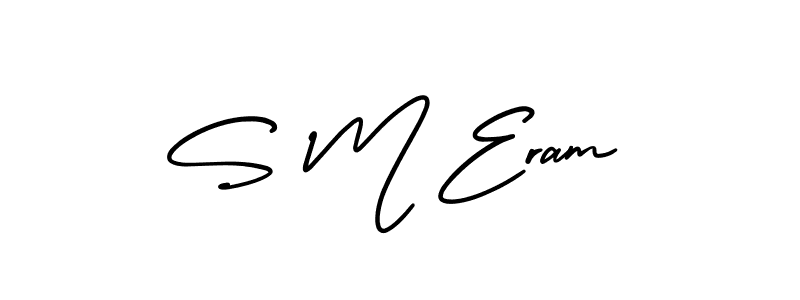 It looks lik you need a new signature style for name S M Eram. Design unique handwritten (AmerikaSignatureDemo-Regular) signature with our free signature maker in just a few clicks. S M Eram signature style 3 images and pictures png