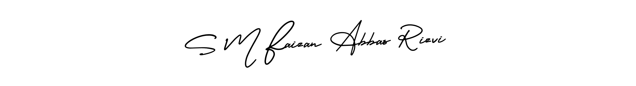 Design your own signature with our free online signature maker. With this signature software, you can create a handwritten (AmerikaSignatureDemo-Regular) signature for name S M Faizan Abbas Rizvi. S M Faizan Abbas Rizvi signature style 3 images and pictures png