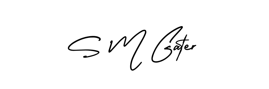 It looks lik you need a new signature style for name S M Gater. Design unique handwritten (AmerikaSignatureDemo-Regular) signature with our free signature maker in just a few clicks. S M Gater signature style 3 images and pictures png