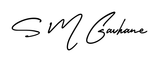 A timeless handwritten aesthetic for S M Gavhane. The AmerikaSignatureDemo-Regular font gives your signature a handcrafted feel with natural curves. S M Gavhane signature style 3 images and pictures png